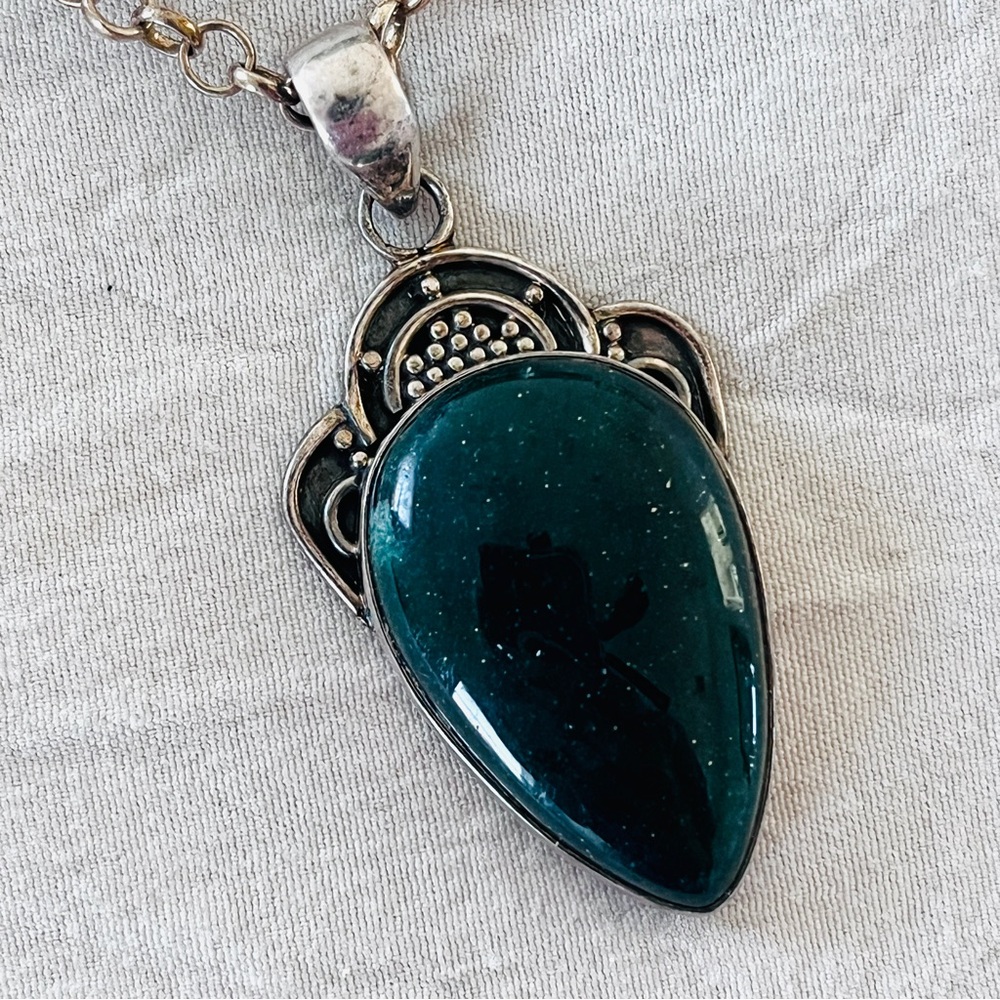 Vintage RCI .925 Italy Silver Pendant Necklace